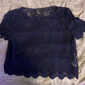 Navy blue top from Forever 21.